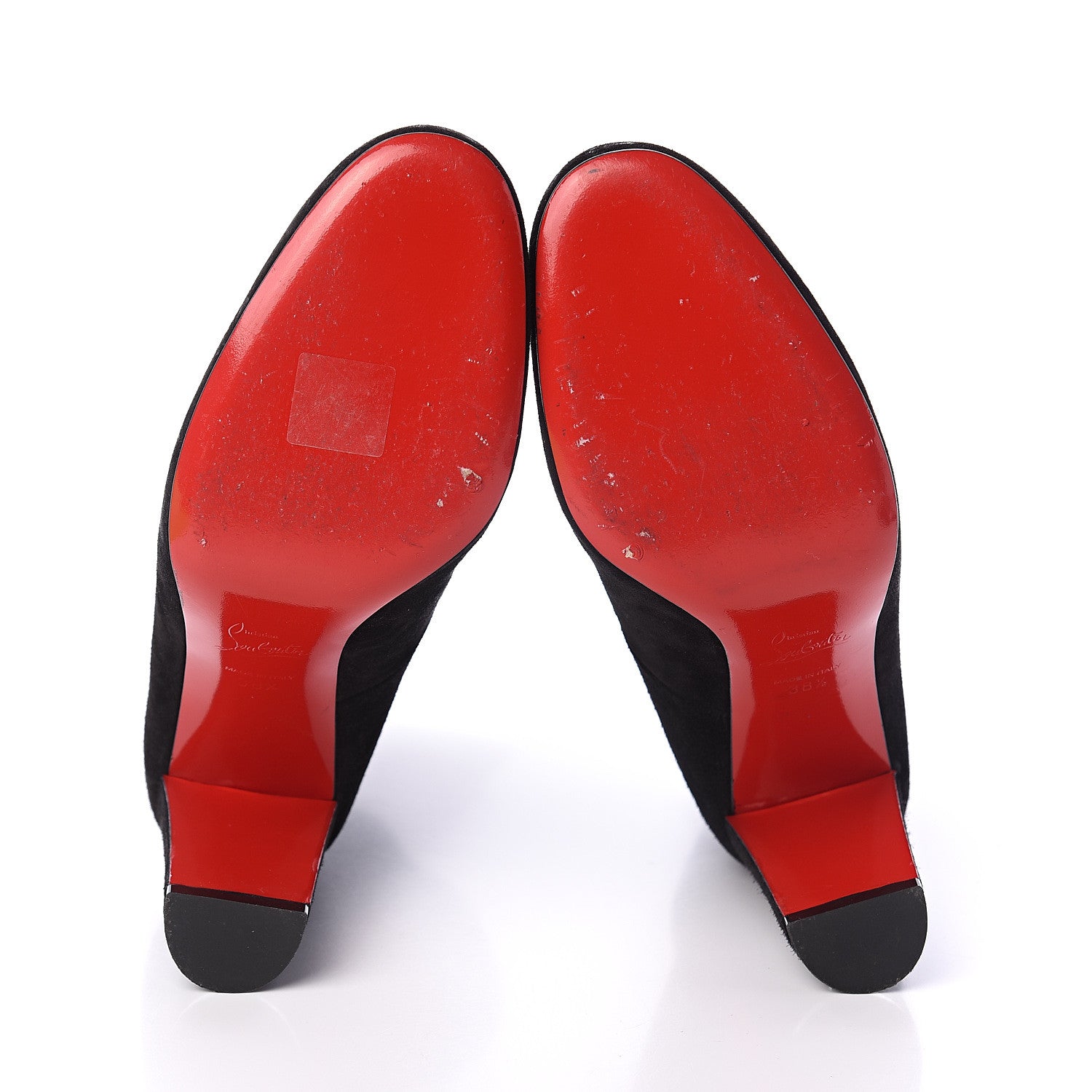 Christian Louboutin Veau Velours Stretch Gena 85 Bootie 38.5 Black 5 of 6