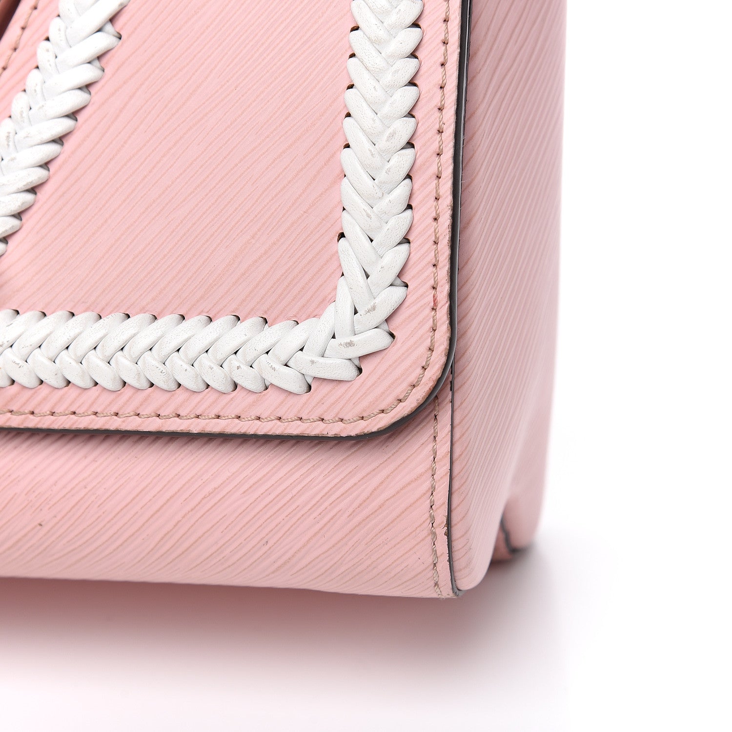 Louis Vuitton Epi Whipstitch Heart Twist Shoulder Bag MM Rose Ballerine 8 of 13