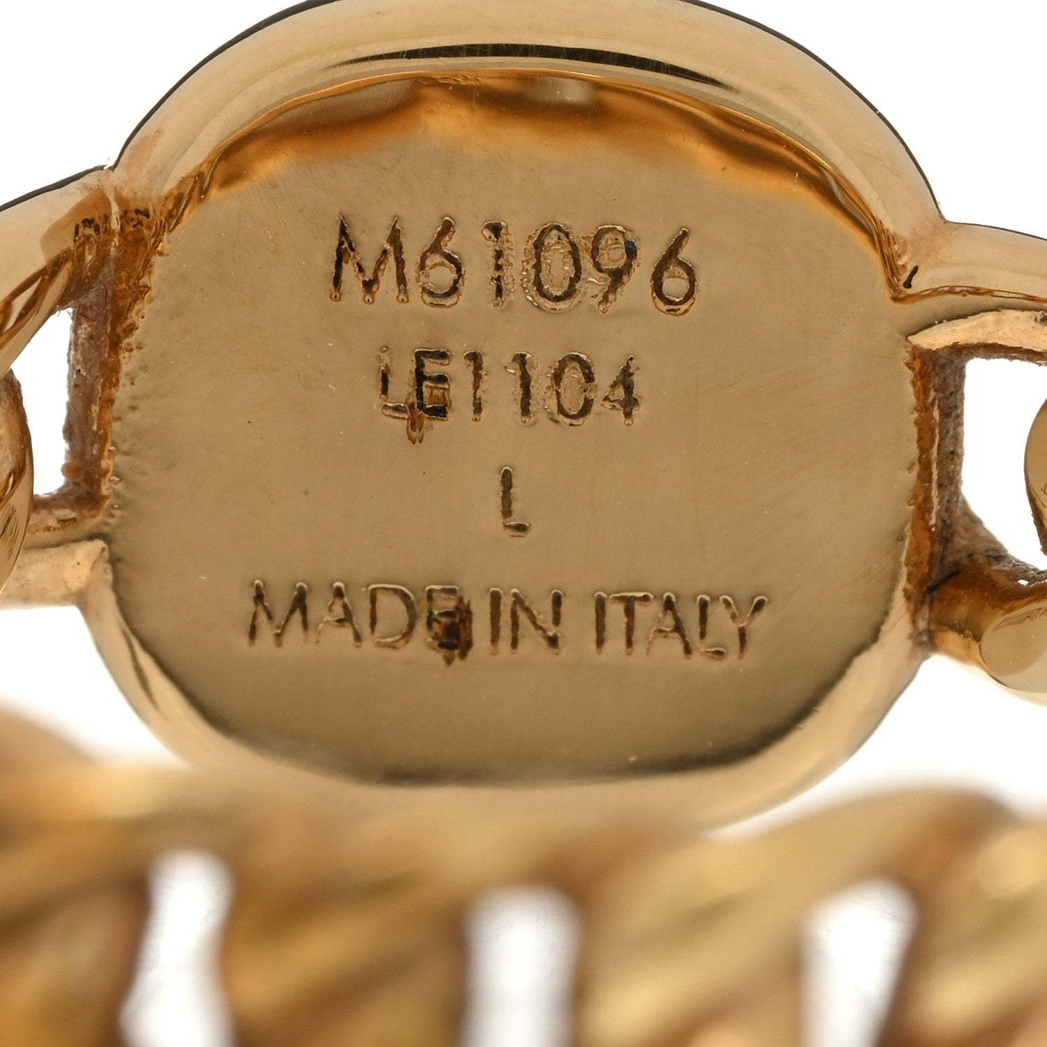 Louis Vuitton Chain ID Ring Medium 55/7.25 Gold 4 of 4