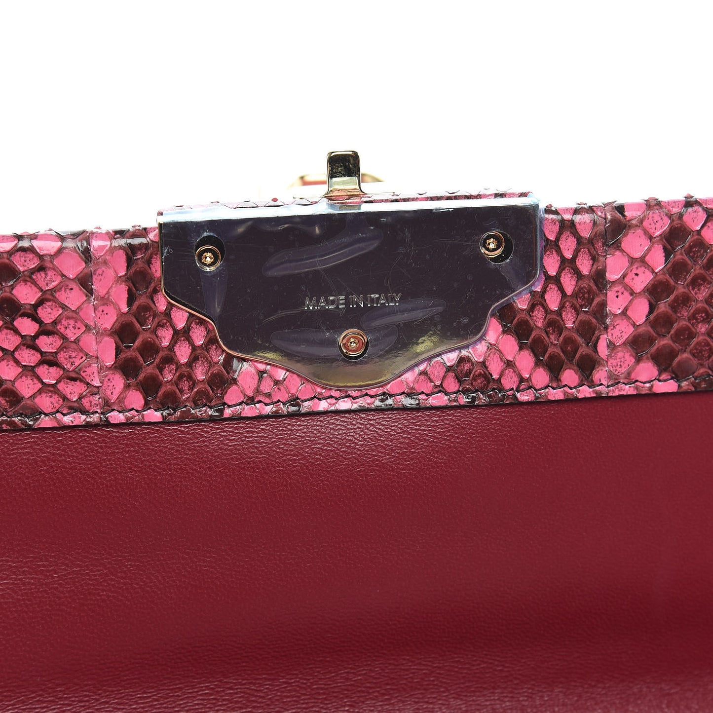 Python Lucia Top Handle Bag Raspberry