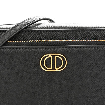 Christian Dior Grained Calfskin Caro Double Pouch Black 8 of 10