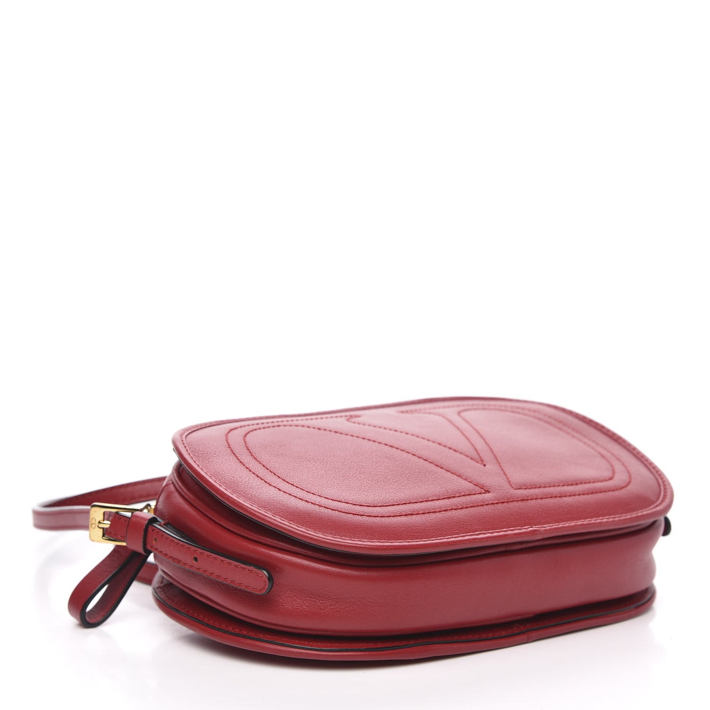 Vitello Small Logo Go Crossbody Bag Red