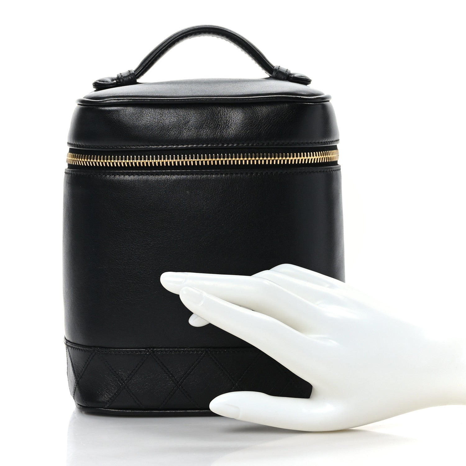 Chanel Lambskin Vanity Cosmetic Bag Black 2 of 12