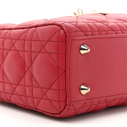 Christian Dior Lambskin Cannage Small My ABCDior Lady Dior Red 8 of 9