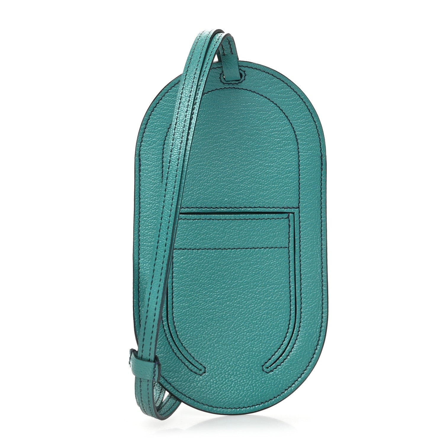 Hermes Chevre Mysore In-The-Loop Phone To Go PM Case Bleu Paon 1 of 7