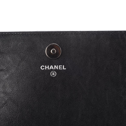 Chanel Calfskin Quilted Chain Around Boy Wallet On Removable Chain WOC Black 6 of 9