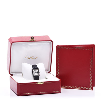 Cartier Stainless Steel Alligator 24mm Tank Solo Quartz Watch 7 of 7