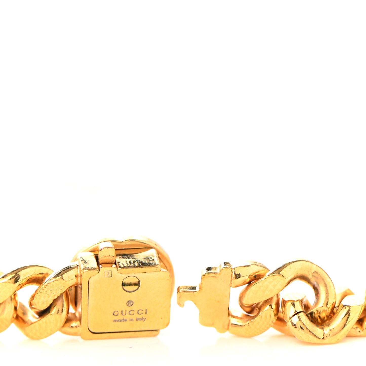 Metal Interlocking GG Chain Necklace Gold