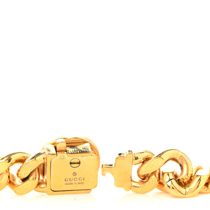 Gucci Metal Interlocking GG Chain Necklace Gold 6 of 6