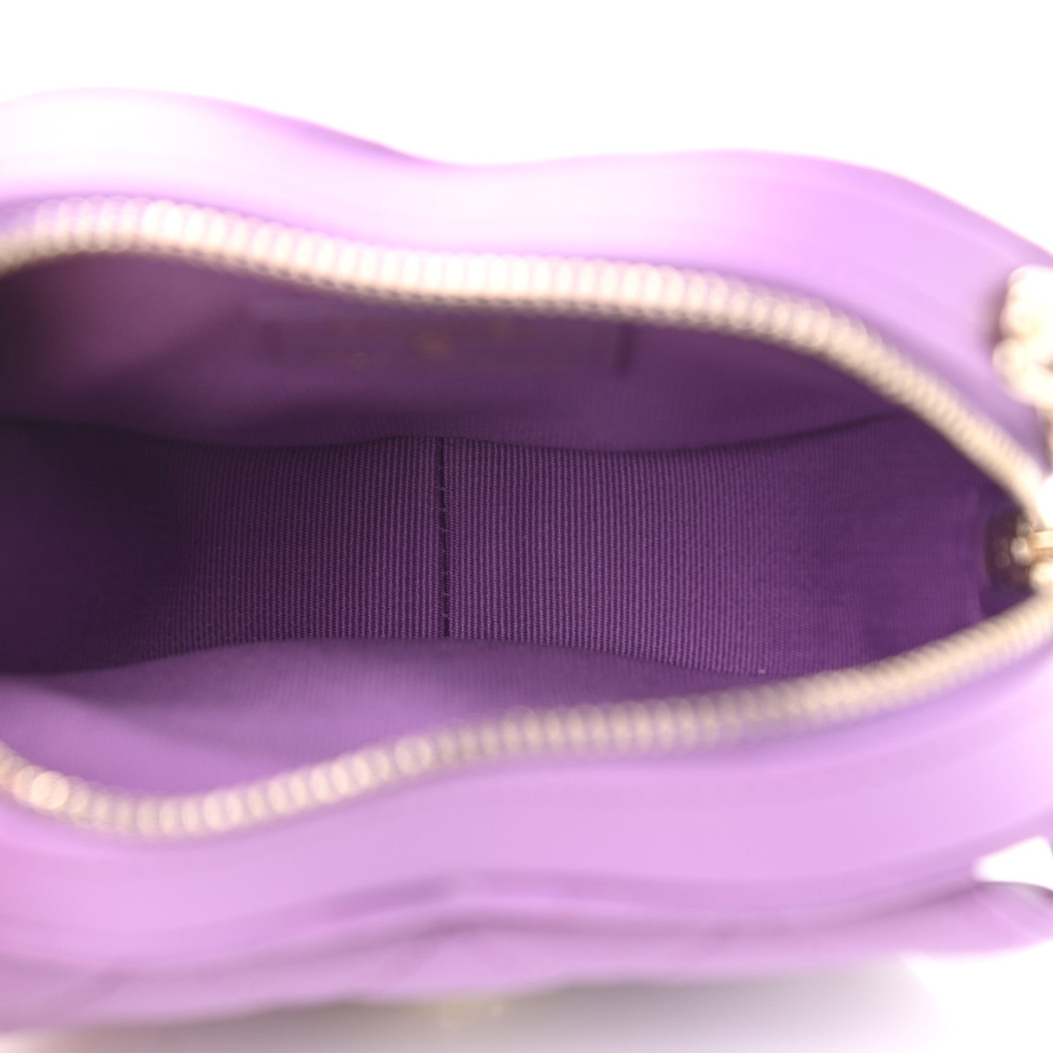 Chanel Lambskin Quilted CC In Love Heart Clutch With Chain Purple 5 of 11