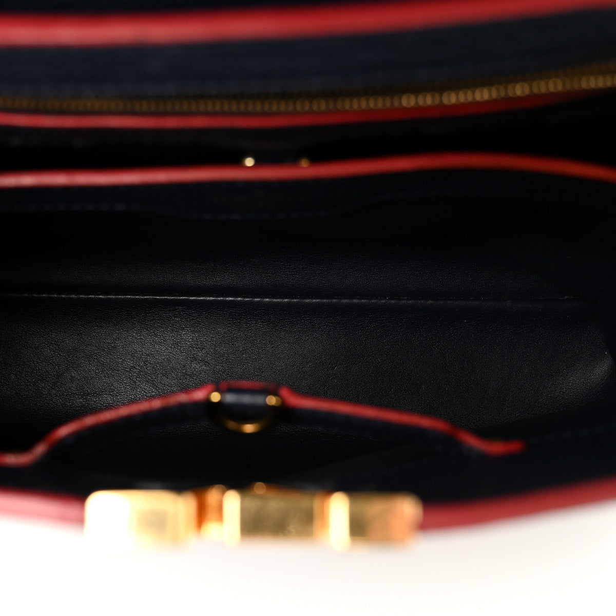 Taurillon Capucines PM Marine Rouge