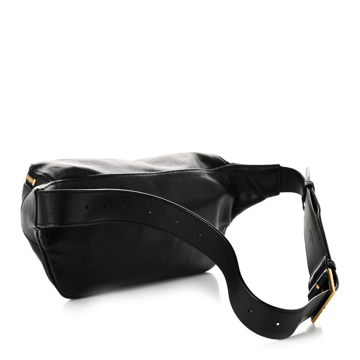 Saint Laurent Grain De Poudre Monogram Belt Bag Black 2 of 10