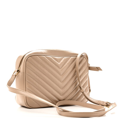 Saint Laurent Calfskin Matelasse Monogram Lou Camera Bag Dark Beige 3 of 10