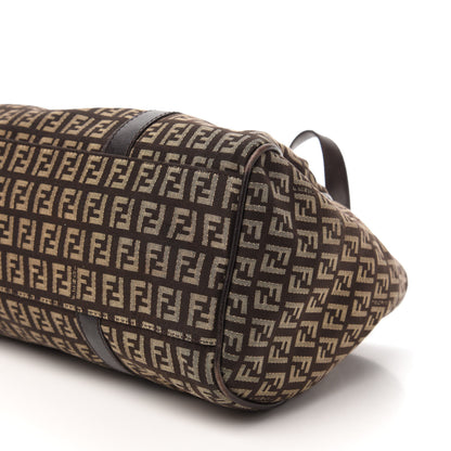 Fendi Zucchino Vitello Shoulder Bag Testa di Moro Beige 7 of 13