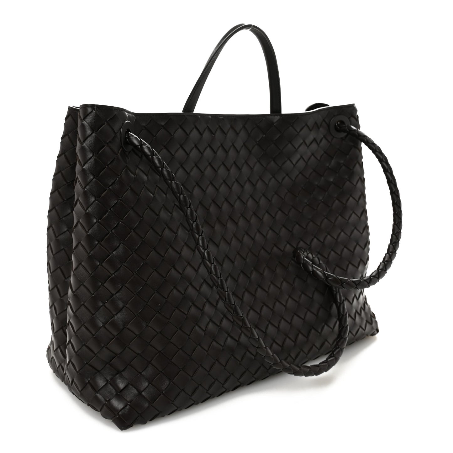Nappa Intrecciato Large Andiamo Shoulder Bag Fondant