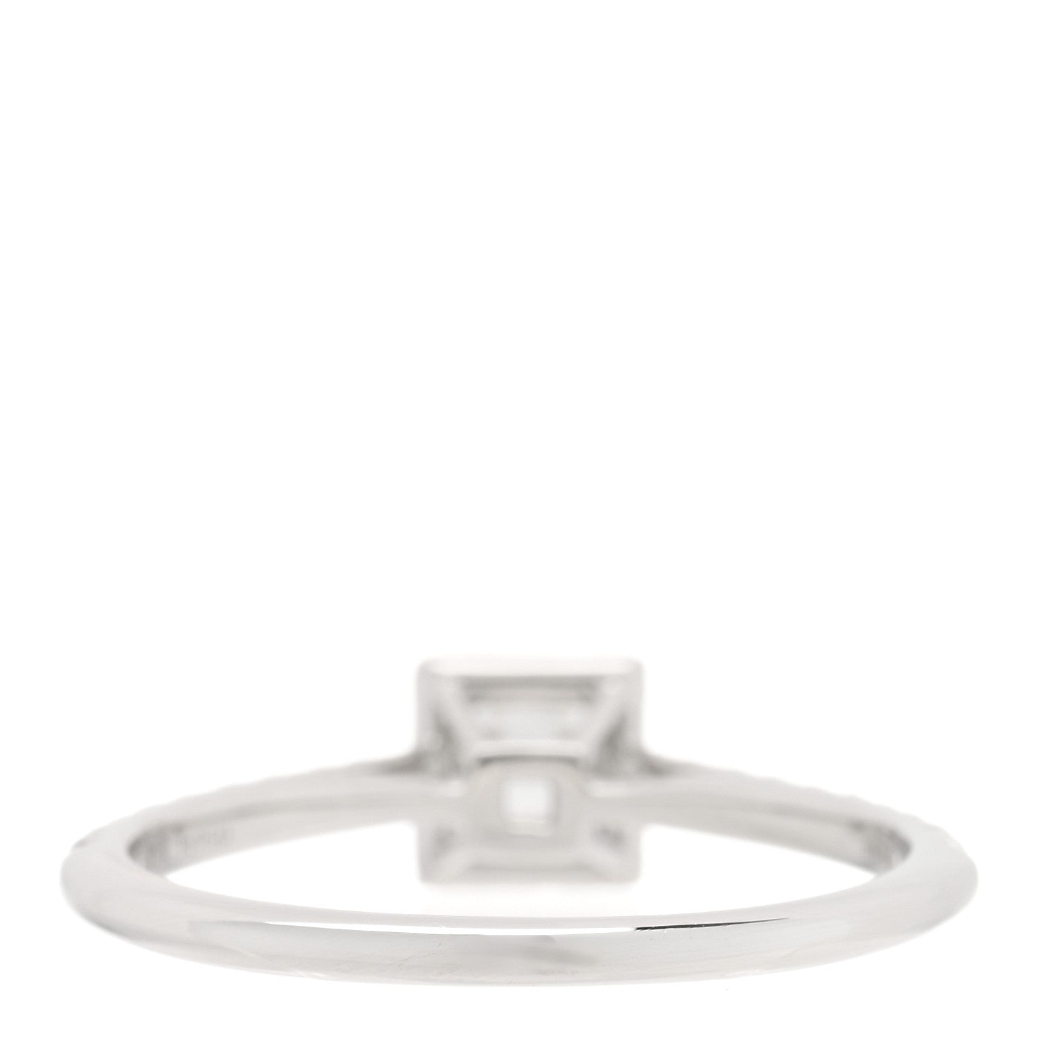 Tiffany Platinum Diamond .26ct Princess Cut Pave Engagement Ring 56 7.5 3 of 4