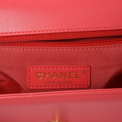 Chanel Lambskin Grosgrain Quilted Braided New Medium Jacket Boy Flap Coral 6 of 8