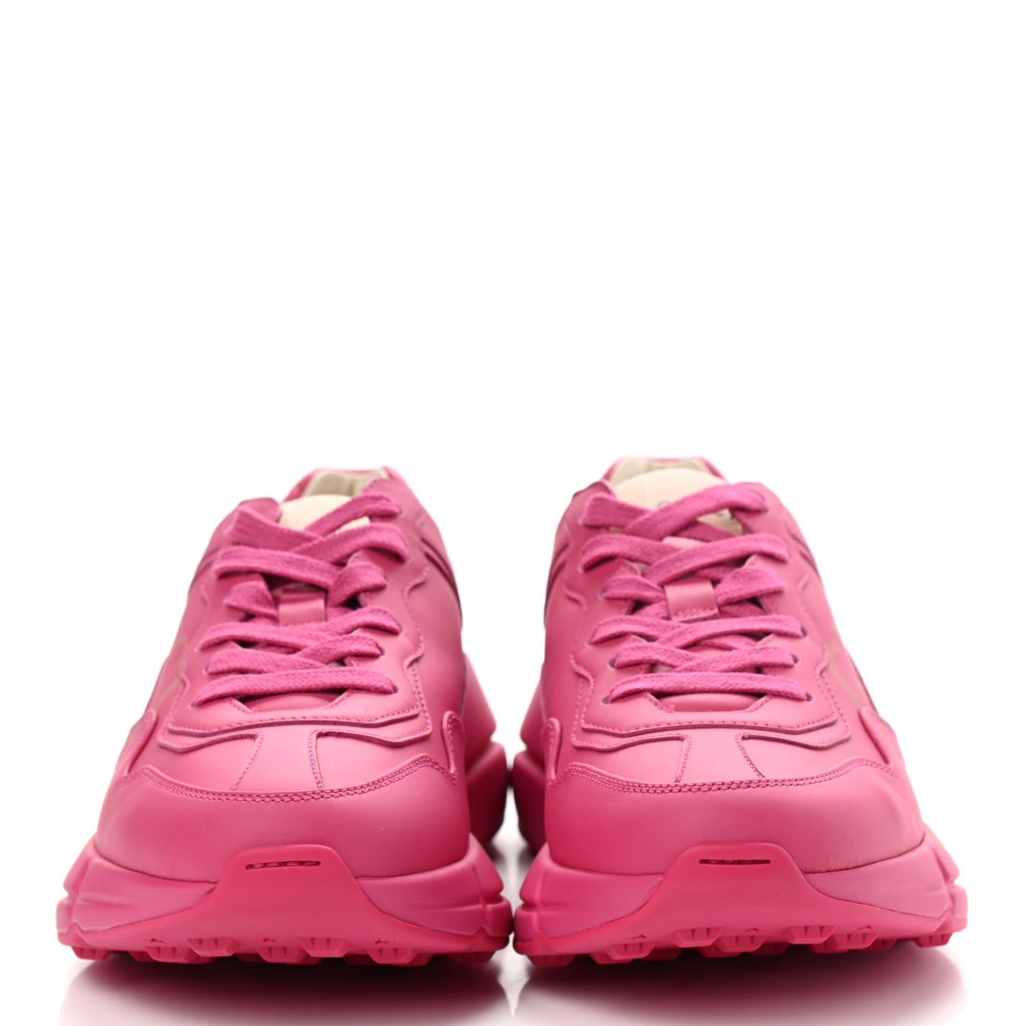 Calfskin Logo Womens Rhyton Sneakers 37.5 Box Pink