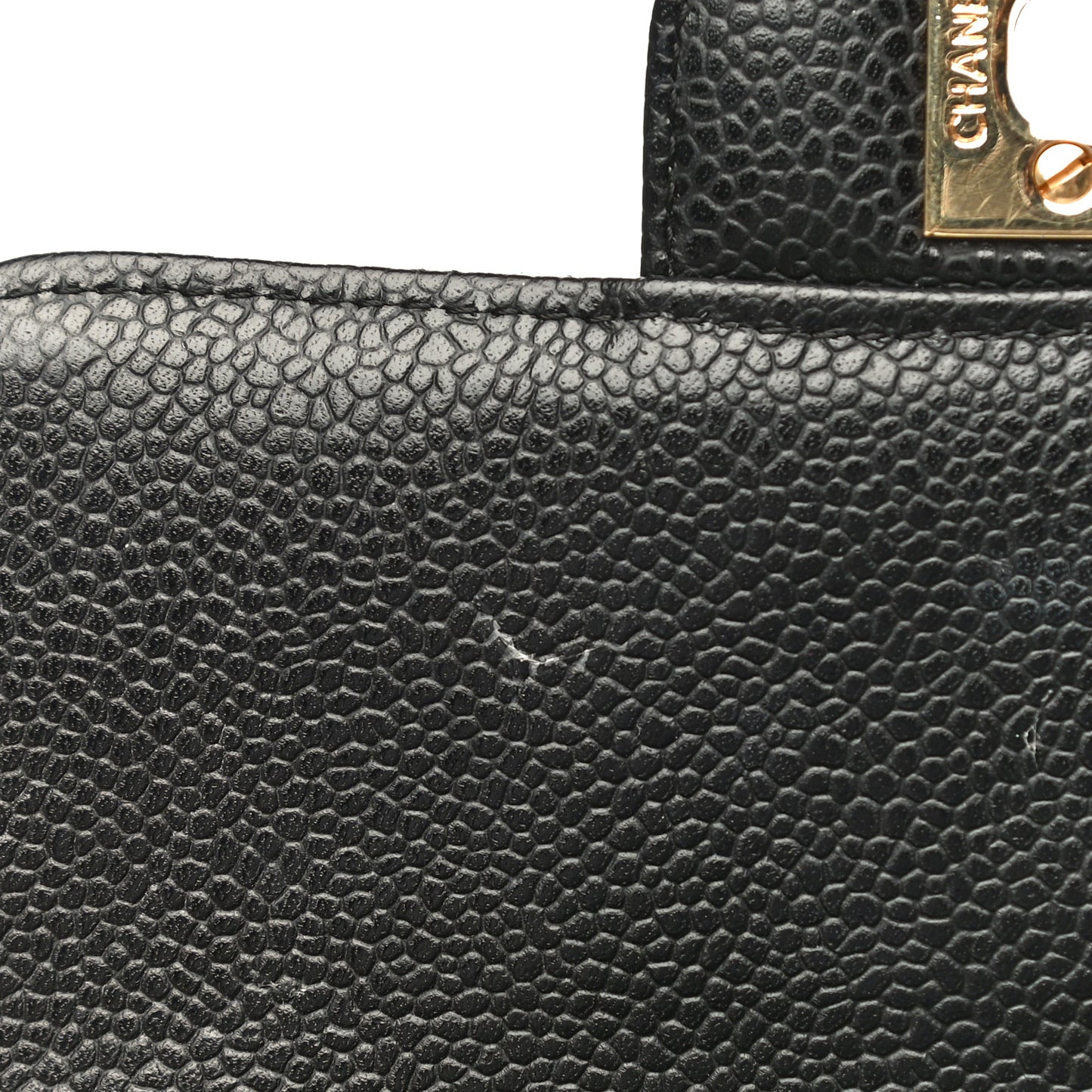 Caviar Quilted Mini Square Flap Black