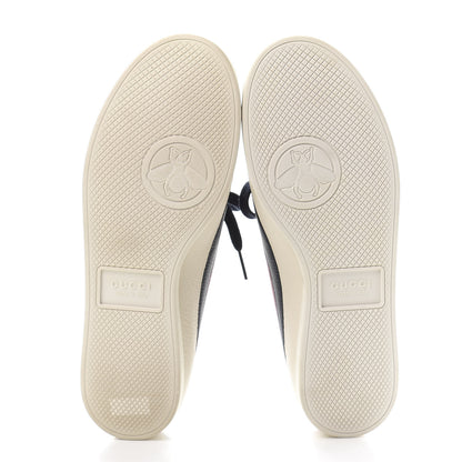 Gucci Calfskin Mens Web Falacer Sneakers 7.5 White Blue 6 of 10