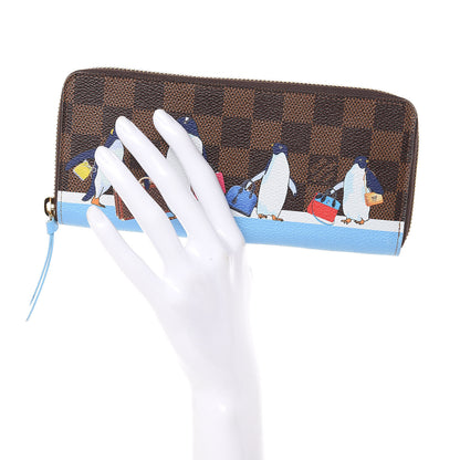 Louis Vuitton Damier Ebene 2017 Christmas Animation Clemence Wallet 3 of 11