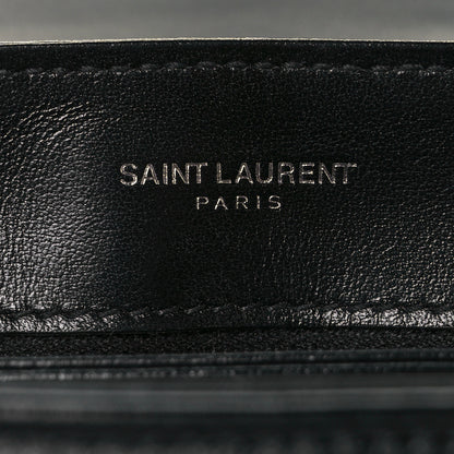 Saint Laurent Calfskin Y Quilted Monogram Toy Loulou Crossbody Bag Black 6 of 9