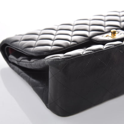 Chanel Lambskin Quilted Jumbo Double Flap Black 13 of 21