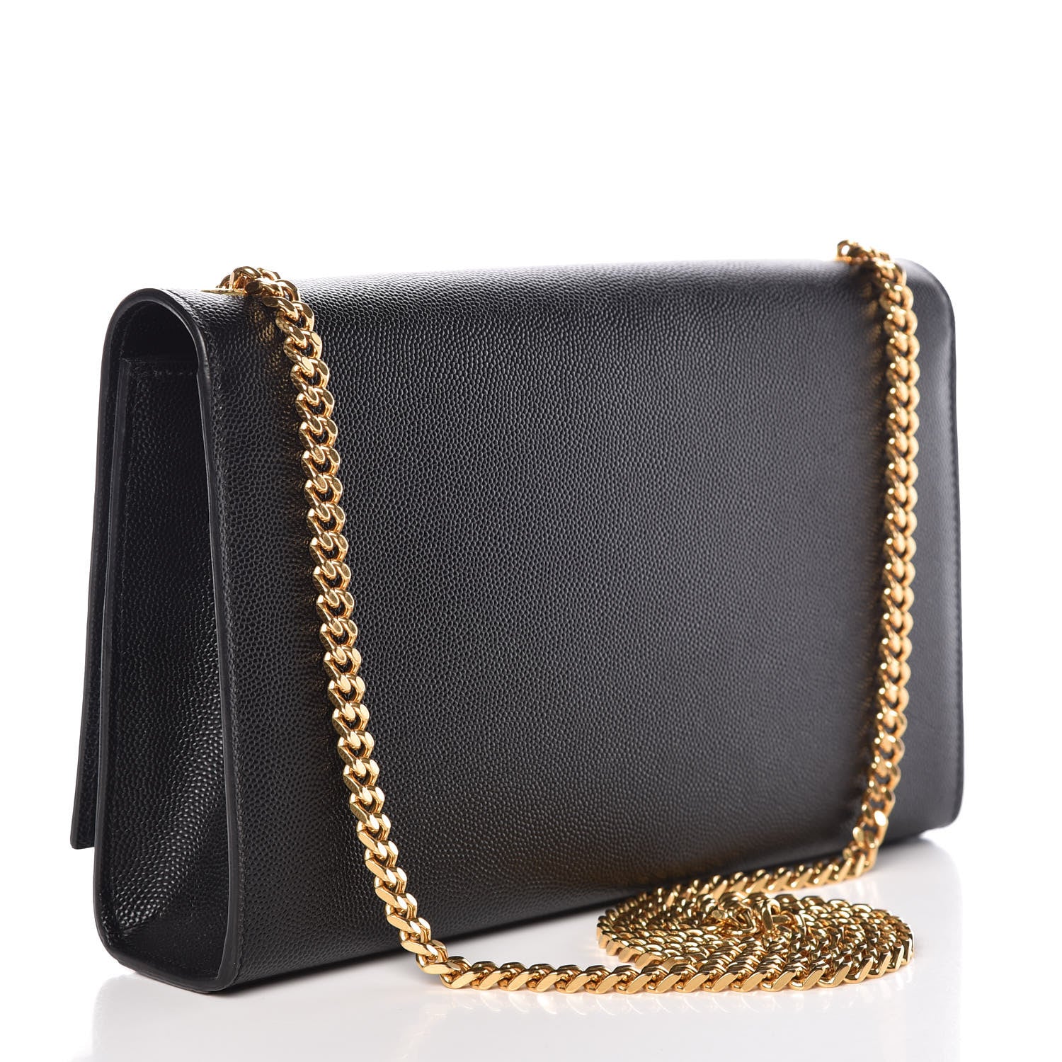 Saint Laurent Grain De Poudre Medium Classic Monogram Kate Satchel Black 3 of 10