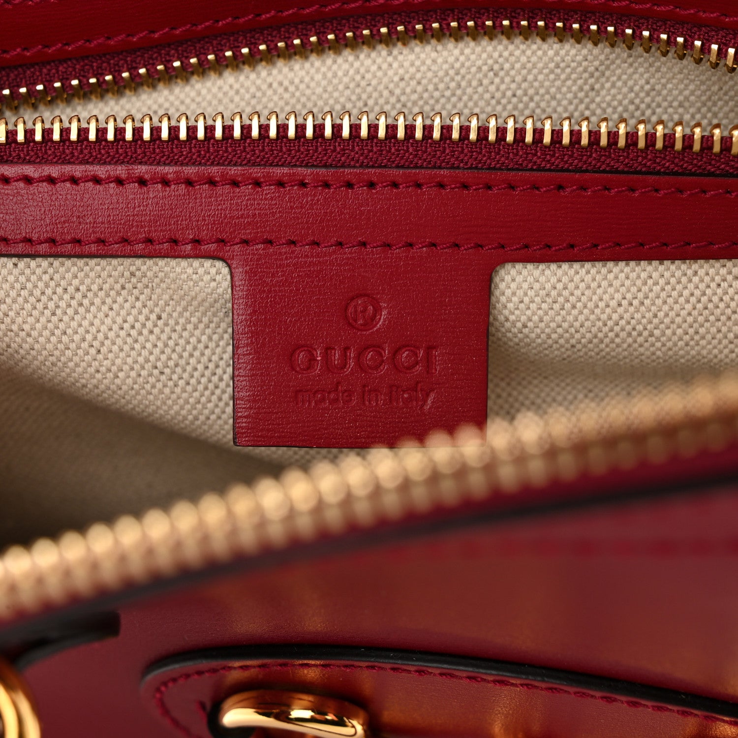 Gucci Boarded Plutone Calfskin Small Horsebit 1955 Top Handle Bag Red 6 of 11