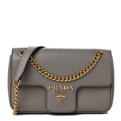 Prada Saffiano Flap Shoulder Bag Argilla 1 of 8
