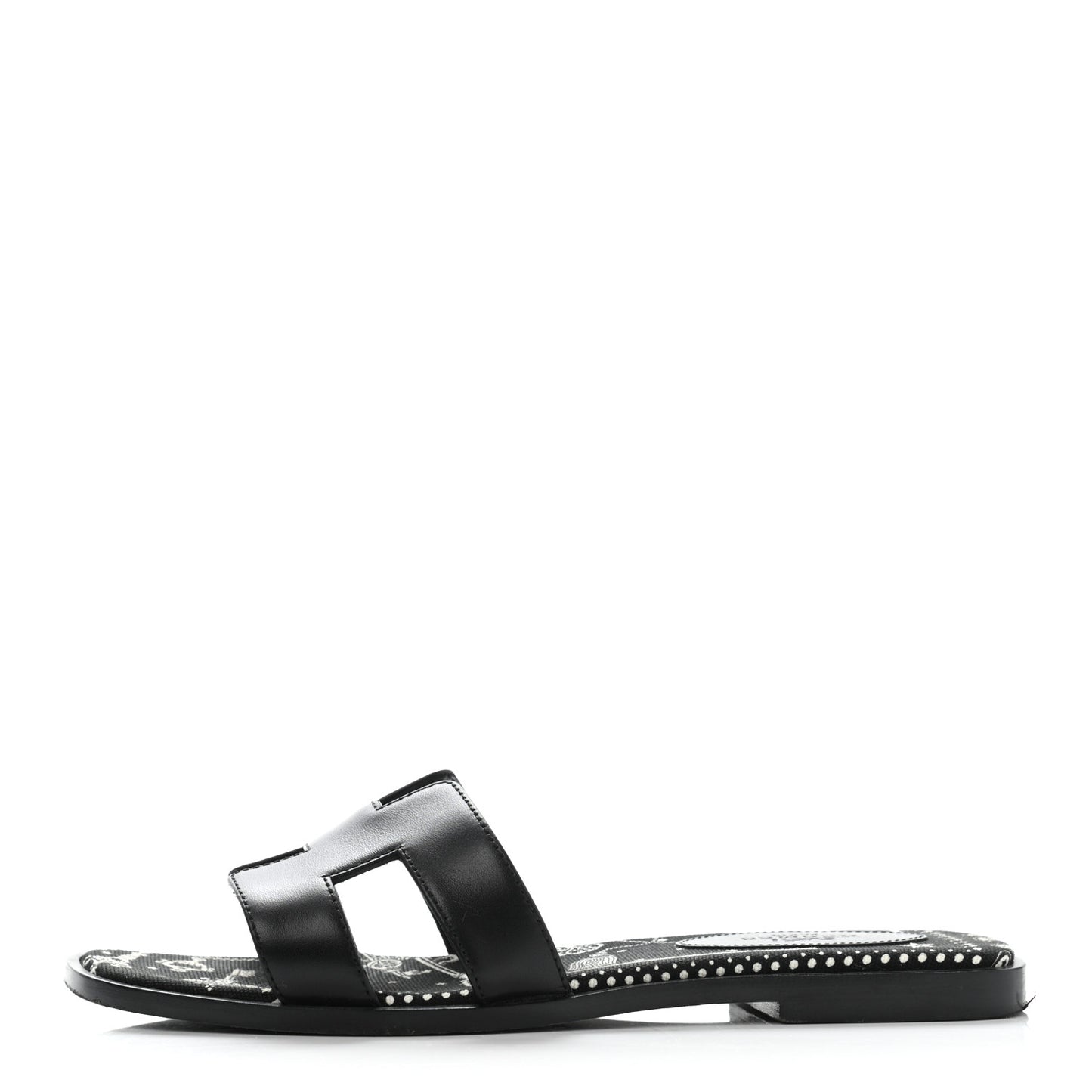 Box Cotton Canvas Printed Les Cles Bandana Oran Sandals 36 Black
