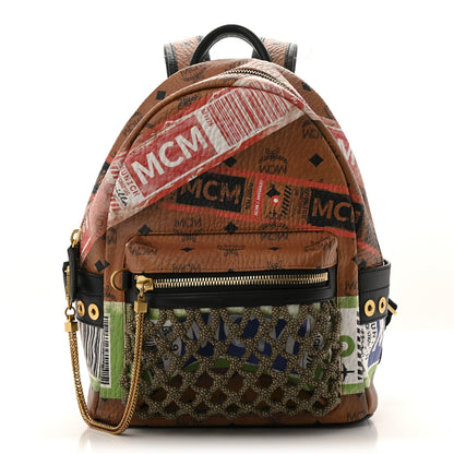 MCM Visetos Flight Print Small Stark Backpack Cognac 1 of 15