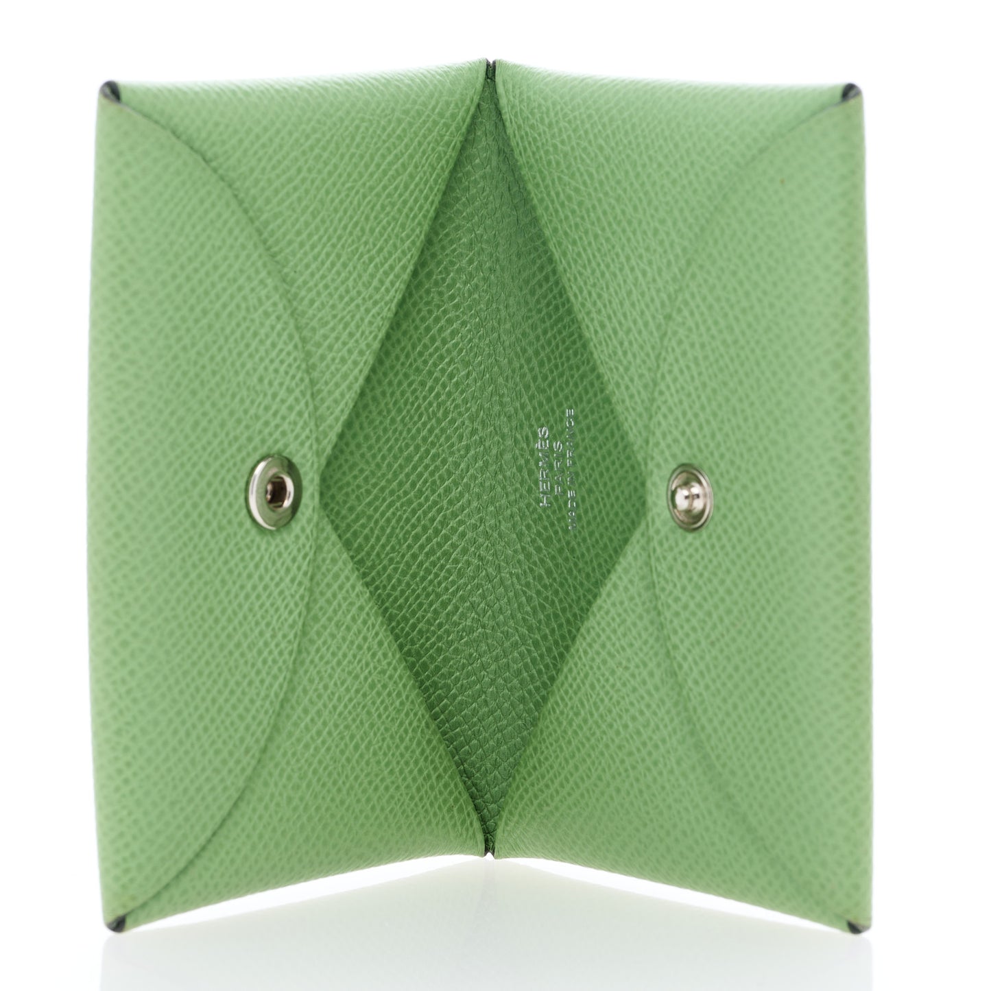 Epsom Calvi Card Case Vert Criquet