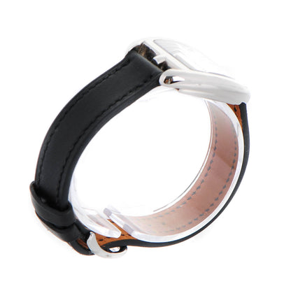 Hermes Stainless Steel Barenia 26mm Cape Cod Tonneau Quartz Watch Noir 4 of 9