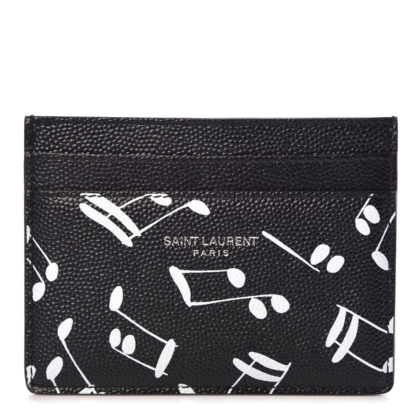 Grain De Poudre Musical Notes Credit Card Case Black
