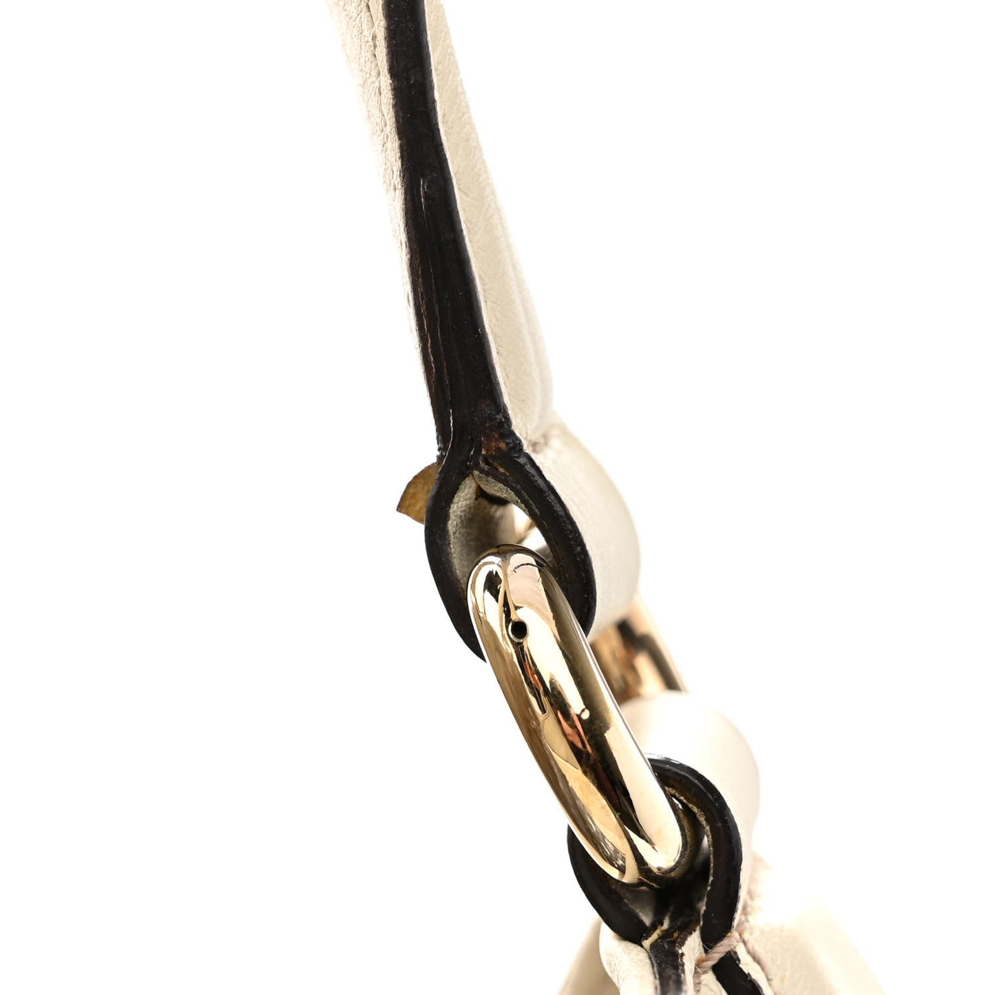 Pebbled Calfskin Medium Soho Shoulder Bag Off White