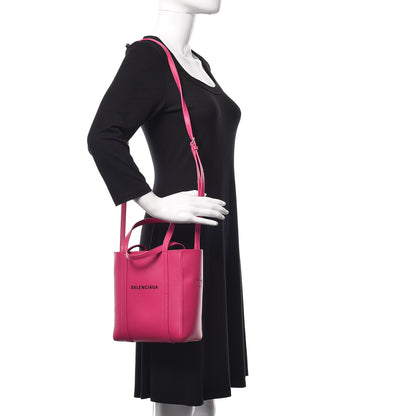 Balenciaga Calfskin XXS Everyday Tote Rose Magenta Black 2 of 13