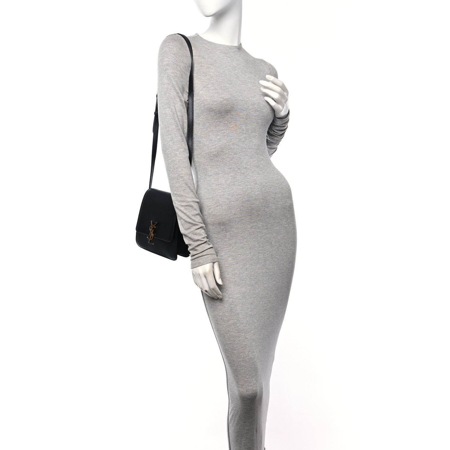 Saint Laurent Smooth Calfskin North South Kaia Satchel Black 3 of 9