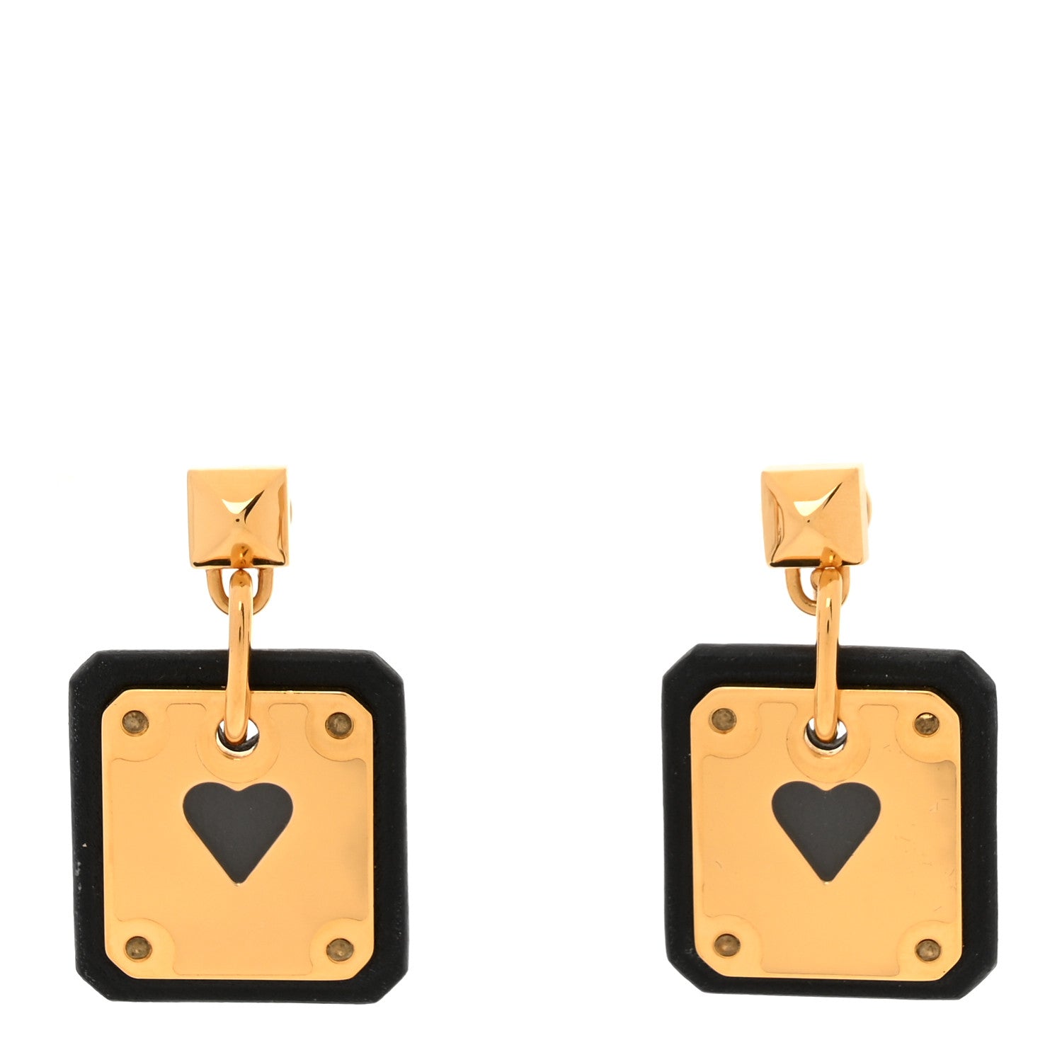 Hermes Swift As De Coeur Earrings Black 1 of 7