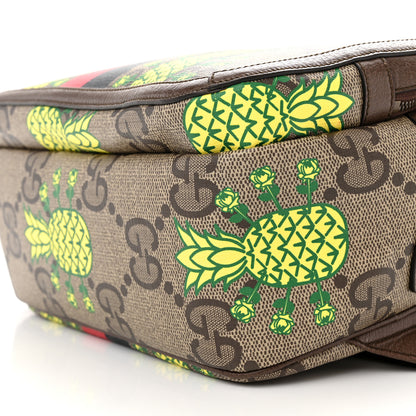 Gucci Jumbo GG Supreme Monogram Textured Dollar Calfskin Small Pineapple What's Inside Retro Interlocking G Backpack Beige Ebony Green Pink New Acero 10 of 10
