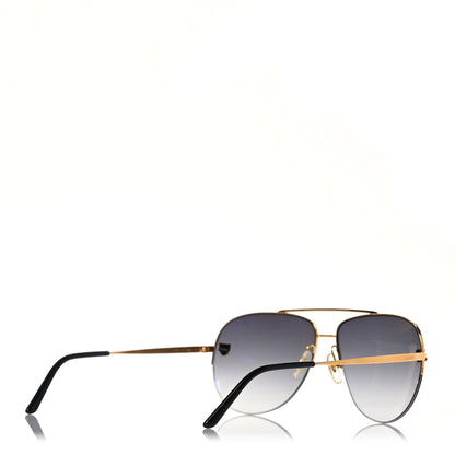 Cartier Santos de Cartier Aviator Sunglasses CT0065S Gold Black 4 of 8