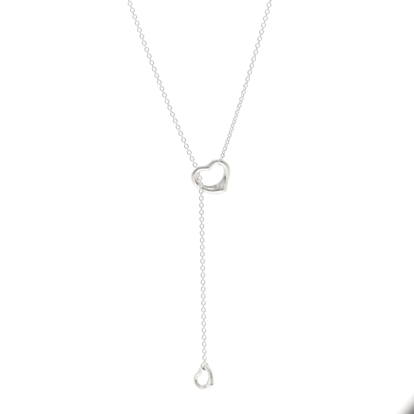 Sterling Silver Elsa Peretti Open Heart Lariat Necklace