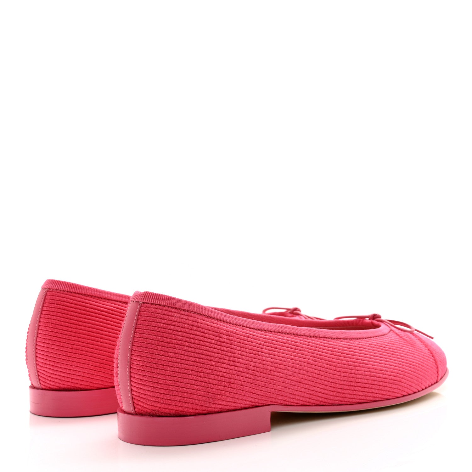 Chanel Embroidered Fabric Cap Toe CC Ballerina Flats 41 Dark Pink 4 of 9