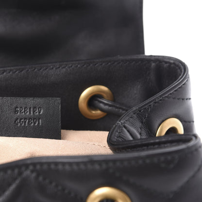 Gucci Calfskin Matelasse GG Marmont Flap Backpack Black 8 of 11