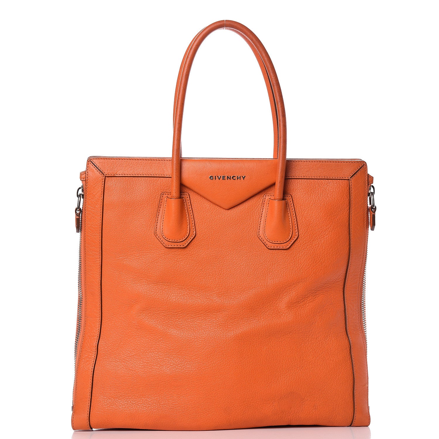 Givenchy Grained Goatskin Antigona Zippered Tote Orange 3 of 44