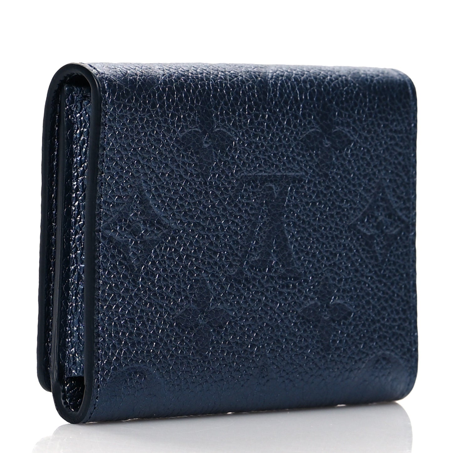 Metallic Monogram Business Card Holder Navy Nacre