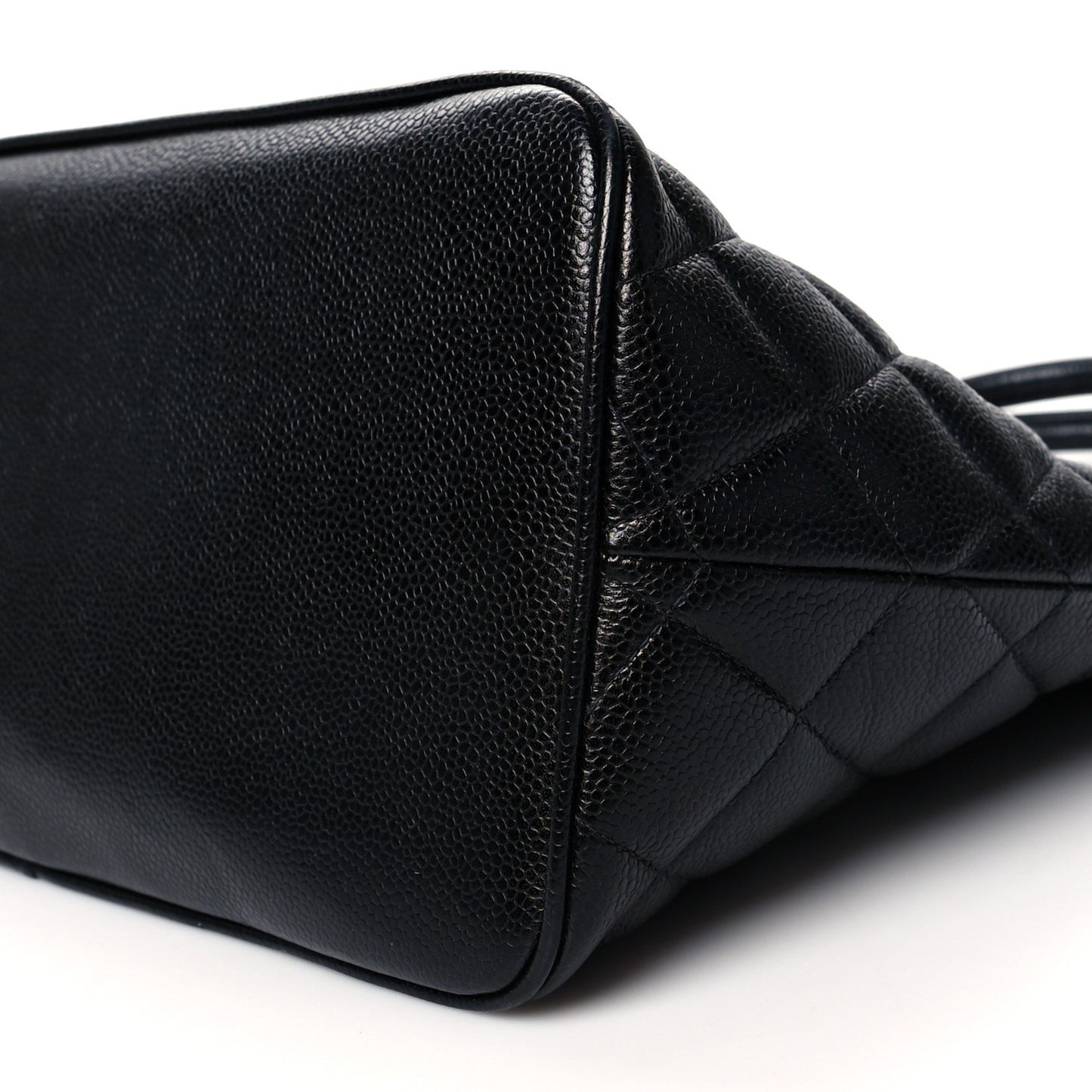 Caviar Quilted Medallion Tote Black