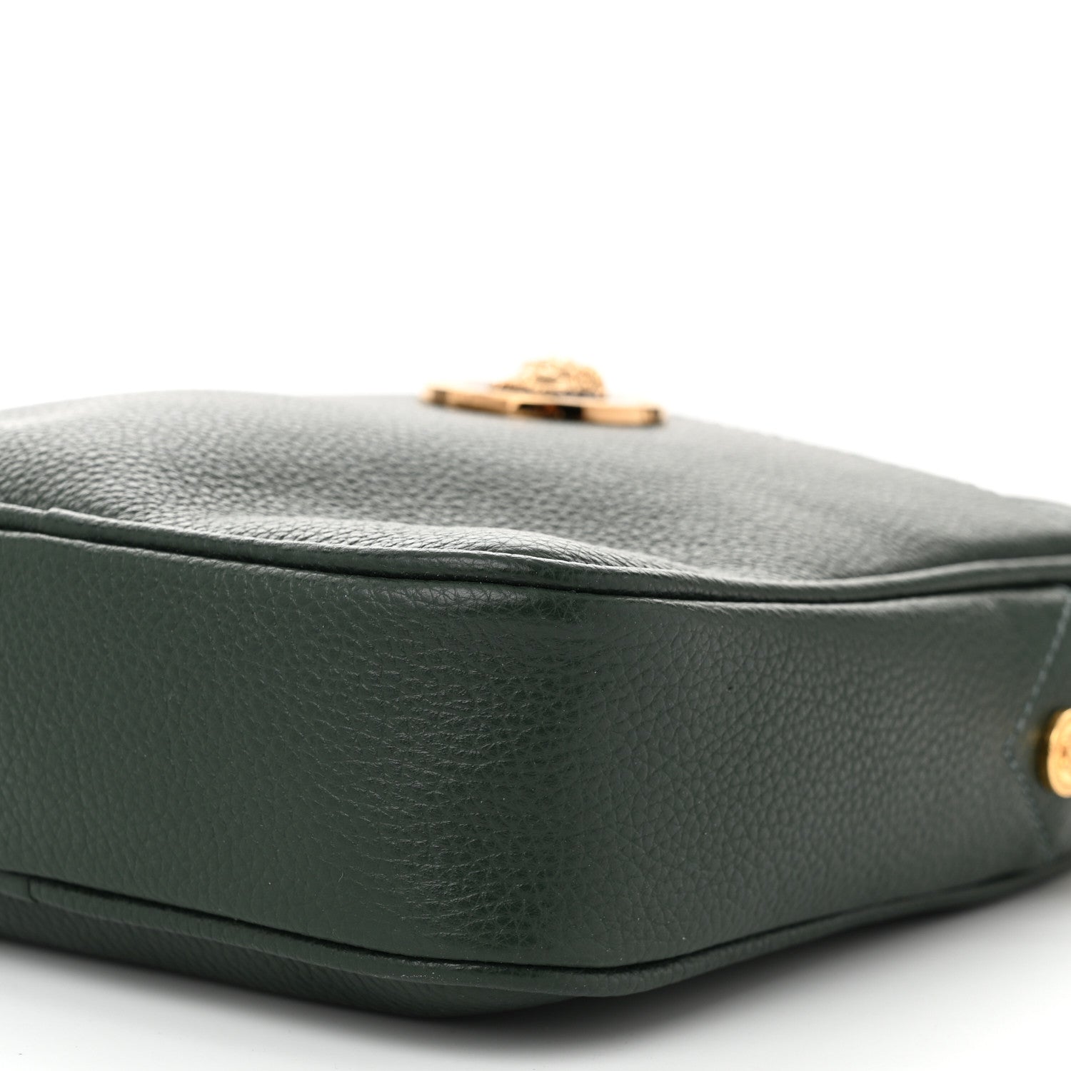 Versace Grained Calfskin Small Medusa Messenger Bag Green 8 of 9