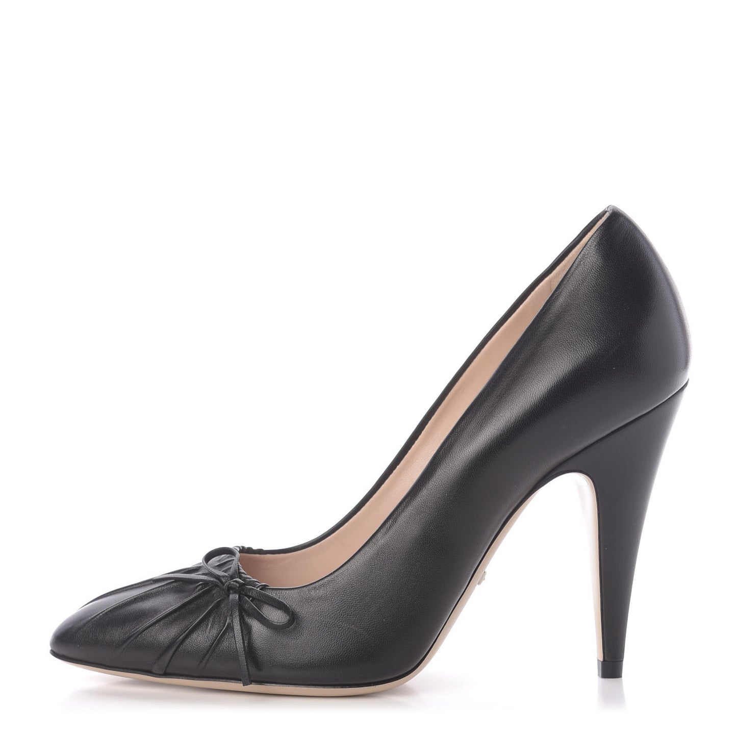 Nappa Bow High Heel Pumps 37.5 Black