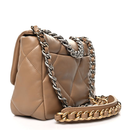 Chanel Lambskin Quilted Medium Chanel 19 Flap Dark Beige 3 of 10